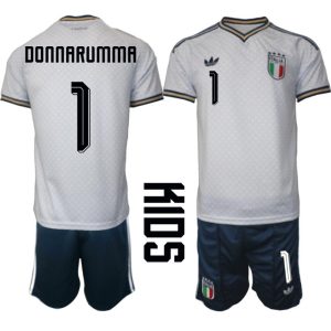 Italien Bortaställ VM 2026 Barn Gianluigi Donnarumma 1 Tröja och Shorts
