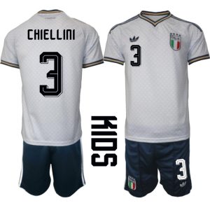 Italien Bortaställ VM 2026 Barn Giorgio Chiellini 3 Tröja och Shorts