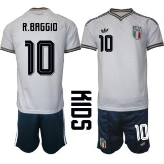 Italien Bortaställ VM 2026 Barn Roberto Baggio 10 Tröja och Shorts