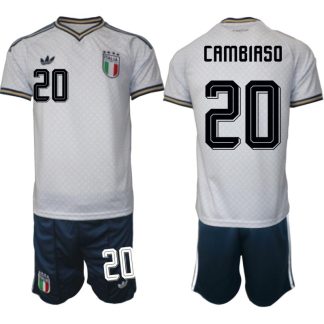 Italien Bortaställ VM 2026 Herr Andrea Cambiaso 20 Tröja och Shorts