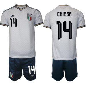 Italien Bortaställ VM 2026 Herr Federico Chiesa 14 Tröja och Shorts