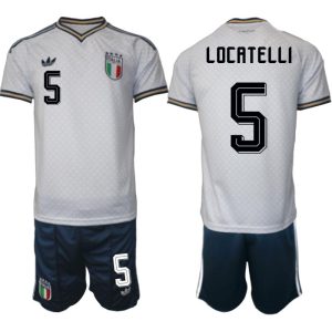 Italien Bortaställ VM 2026 Herr Manuel Locatelli 5 Tröja och Shorts