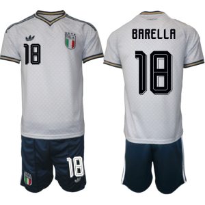 Italien Bortaställ VM 2026 Herr Nicolò Barella 18 Tröja och Shorts