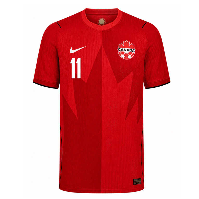 Kanada Hemmatröja VM 2026 Tajon Buchanan 11 Herr Fotbollströja