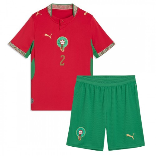 Marocko VM 2026 Achraf Hakimi #2 Hemmaställ Barn Fotbollskit (Tröja + Shorts) 2 Marocko VM 2026 Achraf Hakimi #2 Hemmaställ Barn Fotbollskit (Tröja + Shorts)