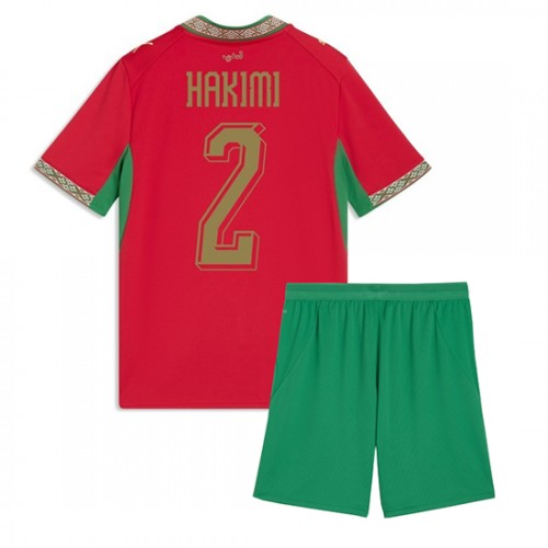 Marocko VM 2026 Achraf Hakimi #2 Hemmaställ Barn Fotbollskit (Tröja + Shorts) 1 Marocko VM 2026 Achraf Hakimi #2 Hemmaställ Barn Fotbollskit (Tröja + Shorts)