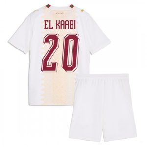 Marocko VM 2026 Ayoub El Kaabi #20 Bortaställ Barn Fotbollskit (Tröja + Shorts)
