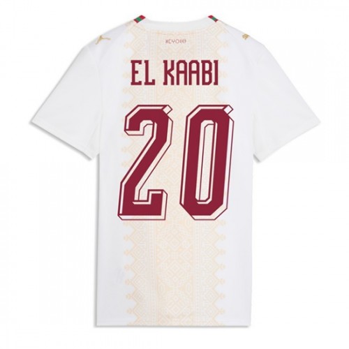 Marocko VM 2026 Ayoub El Kaabi #20 Bortatröja Dam Kortärmad Fotbollströja 1 Marocko VM 2026 Ayoub El Kaabi #20 Bortatröja Dam Kortärmad Fotbollströja