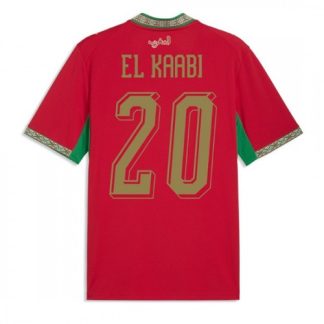 Marocko VM 2026 Ayoub El Kaabi #20 Hemmatröja Herr Kortärmad Fotbollströja
