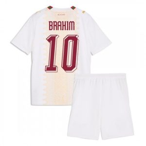 Marocko VM 2026 Brahim Díaz #10 Bortaställ Barn Fotbollskit (Tröja + Shorts)