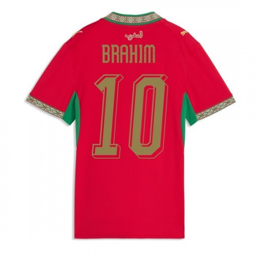 Marocko VM 2026 Brahim Díaz #10 Hemmatröja Dam Kortärmad Fotbollströja 1 Marocko VM 2026 Brahim Díaz #10 Hemmatröja Dam Kortärmad Fotbollströja