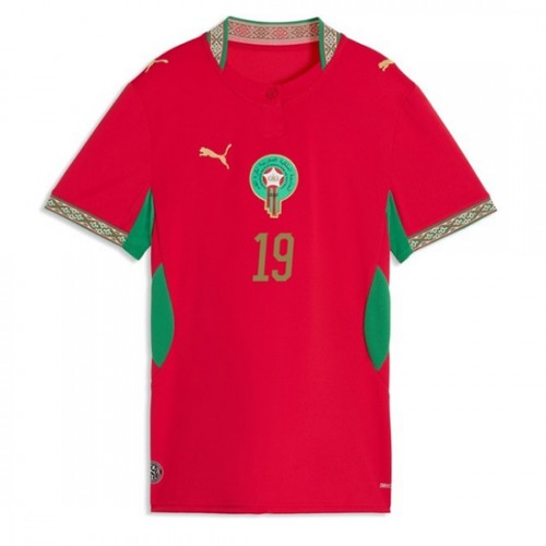 Marocko VM 2026 Youssef En-Nesyri #19 Hemmatröja Dam Kortärmad Fotbollströja 2 Marocko VM 2026 Youssef En-Nesyri #19 Hemmatröja Dam Kortärmad Fotbollströja