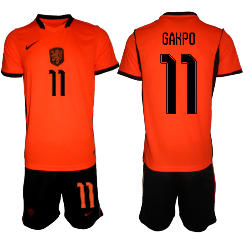 Nederländerna Hemmaställ VM 2026 Herr Cody Gakpo 11 Tröja och Shorts Nederländerna Hemmaställ VM 2026 Herr Cody Gakpo 11 Tröja och Shorts
