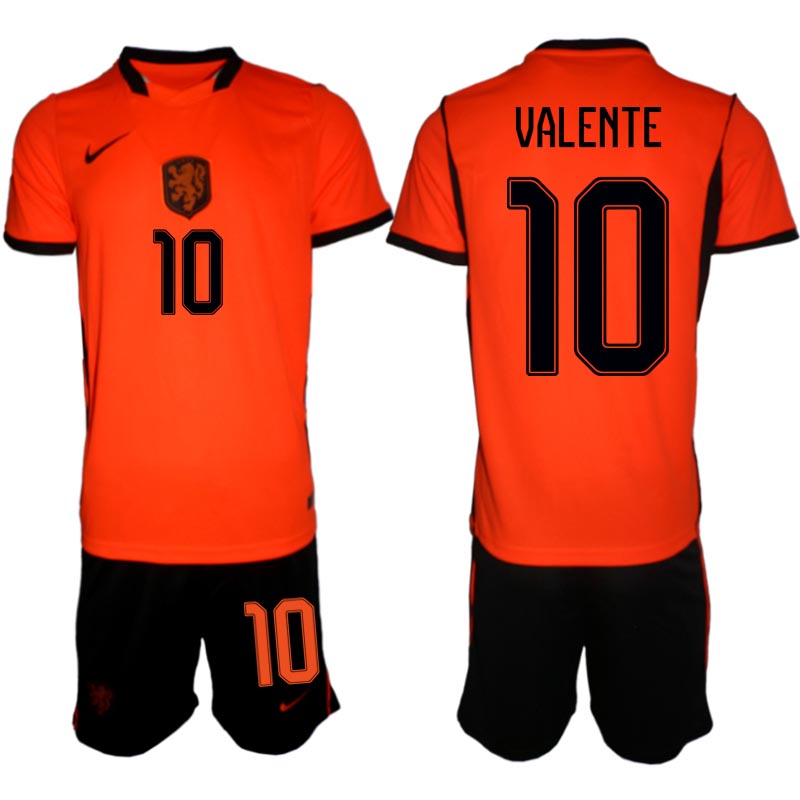 Nederländerna Hemmaställ VM 2026 Herr Luciano Valente 10 Tröja och Shorts 1 Nederländerna Hemmaställ VM 2026 Herr Luciano Valente 10 Tröja och Shorts