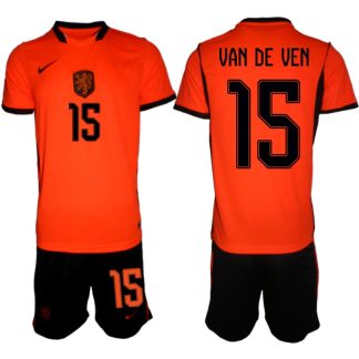 Nederländerna Hemmaställ VM 2026 Herr Micky van de Ven 15 Tröja och Shorts