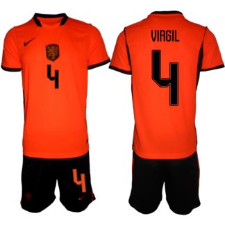Nederländerna Hemmaställ VM 2026 Herr Virgil van Dijk 4 Tröja och Shorts