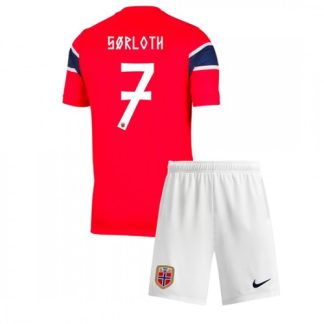 Norge VM 2026 Alexander Sorloth #7 Hemmaställ Barn Fotbollskit (Tröja + Shorts)