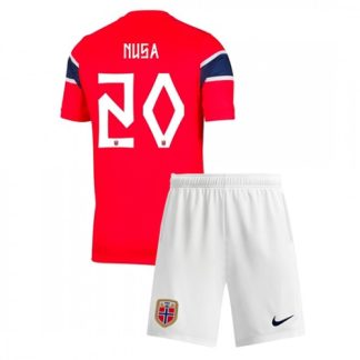 Norge VM 2026 Antonio Nusa #20 Hemmaställ Barn Fotbollskit (Tröja + Shorts)