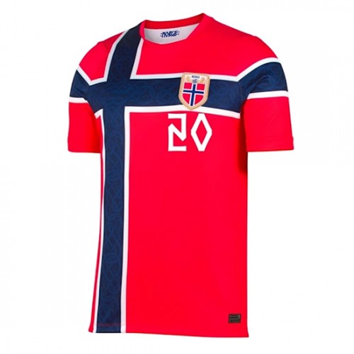 Norge VM 2026 Antonio Nusa #20 Hemmatröja Herr Kortärmad Fotbollströja