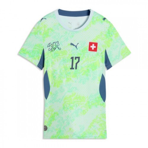 Schweiz VM 2026 Bortatröja Ruben Vargas 17 Dam Fotbollströja 2 Schweiz VM 2026 Bortatröja Ruben Vargas 17 Dam Fotbollströja
