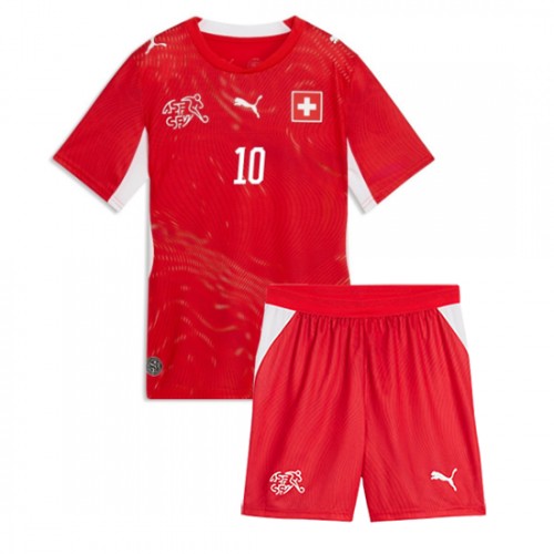 Schweiz VM 2026 Hemmaställ Barn Granit Xhaka 10 Fotbollskit