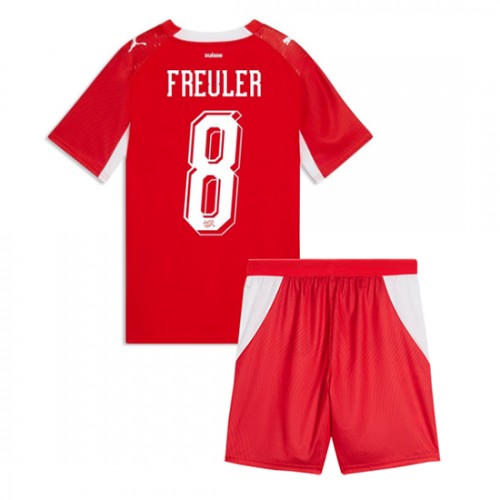 Schweiz VM 2026 Hemmaställ Barn Remo Freuler 8 Fotbollskit 1 Schweiz VM 2026 Hemmaställ Barn Remo Freuler 8 Fotbollskit