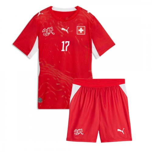 Schweiz VM 2026 Hemmaställ Barn Ruben Vargas 17 Fotbollskit