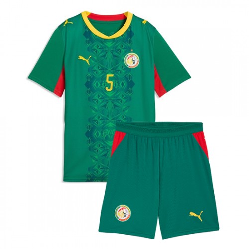 Senegal VM 2026 Bortaställ Barn Idrissa Gueye 5 Fotbollskit