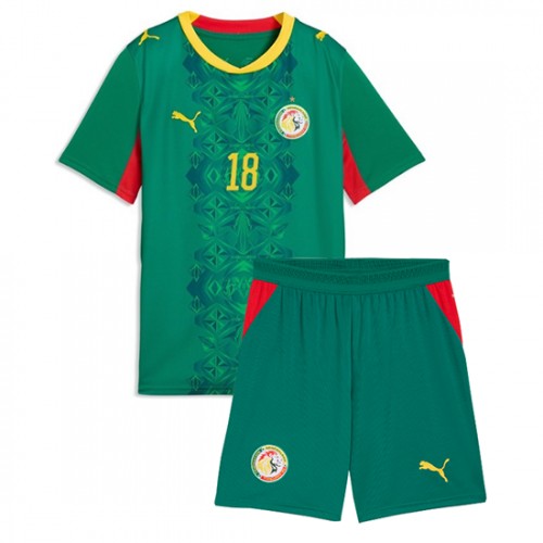 Senegal VM 2026 Bortaställ Barn Ismaïla Sarr 18 Fotbollskit 2 Senegal VM 2026 Bortaställ Barn Ismaïla Sarr 18 Fotbollskit