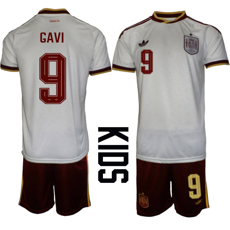 Spanien Bortaställ VM 2026 Barn Gavi 9 Tröja och Shorts 1 Spanien Bortaställ VM 2026 Barn Gavi 9 Tröja och Shorts