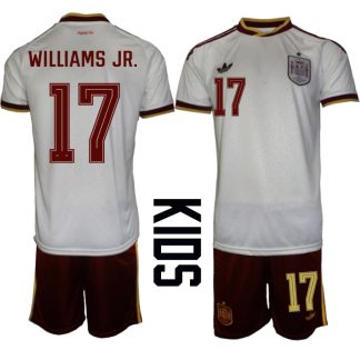 Spanien Bortaställ VM 2026 Barn Nico Williams 17 Tröja och Shorts