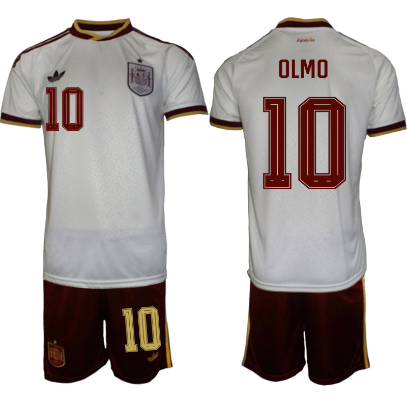 Spanien Bortaställ VM 2026 Herr Dani Olmo 10 Tröja och Shorts