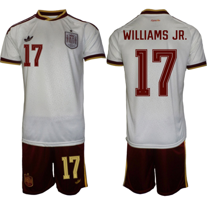 Spanien Bortaställ VM 2026 Herr Nico Williams 17 Tröja och Shorts 1 Spanien Bortaställ VM 2026 Herr Nico Williams 17 Tröja och Shorts