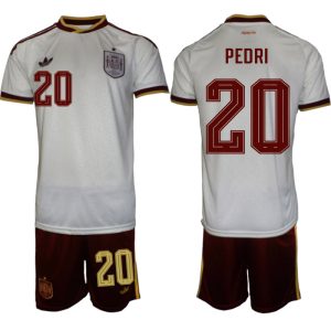 Spanien Bortaställ VM 2026 Herr Pedri 20 Tröja och Shorts