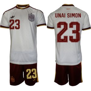 Spanien Bortaställ VM 2026 Herr Unai Simón 23 Tröja och Shorts