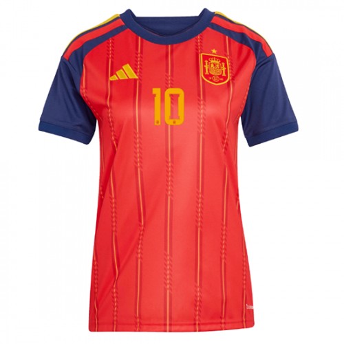 Spanien Hemmatröja VM 2026 Dani Olmo 10 Dam Fotbollströja 2 Spanien Hemmatröja VM 2026 Dani Olmo 10 Dam Fotbollströja
