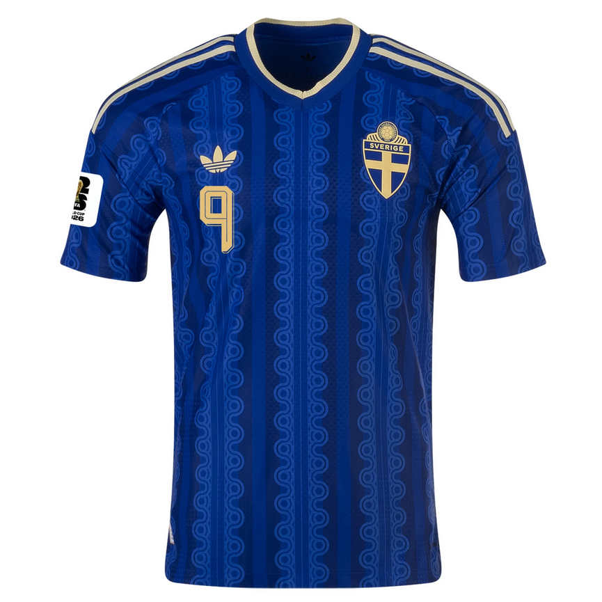 Sverige Bortatröja VM 2026 Alexander Isak #9 Herr Fotbollströja med VM-Patch