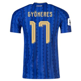 Sverige Bortatröja VM 2026 Viktor Gyökeres 17 Herr Fotbollströja med VM-Patch