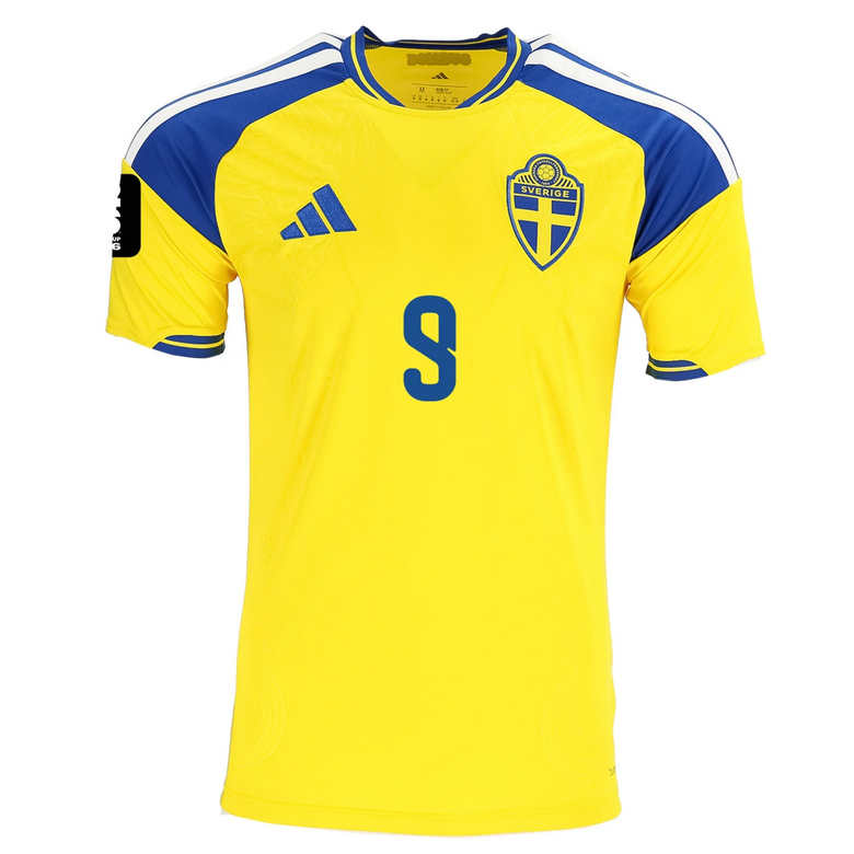 Sverige Hemmatröja VM 2026 Alexander Isak 9 Herr Fotbollströja med VM-Patch 2 Sverige Hemmatröja VM 2026 Alexander Isak #9 Herr Fotbollströja med VM-Patch