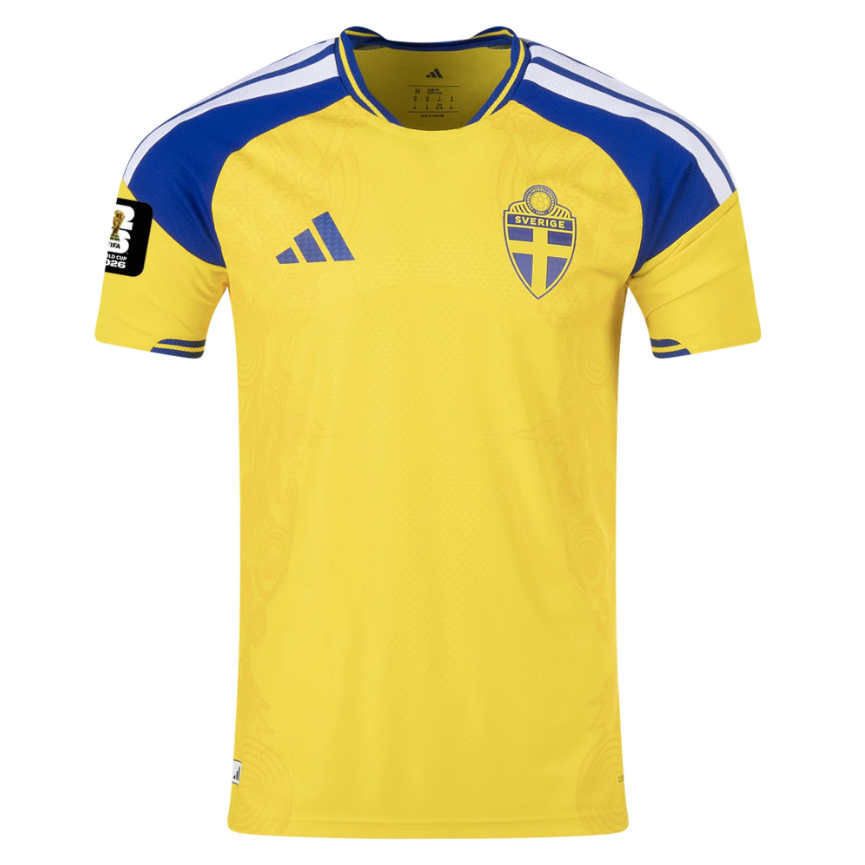 Sverige Hemmatröja VM 2026 Herr – Fotbollströja med VM-Patch Sverige Hemmatröja VM 2026 Herr – Fotbollströja med VM-Patch