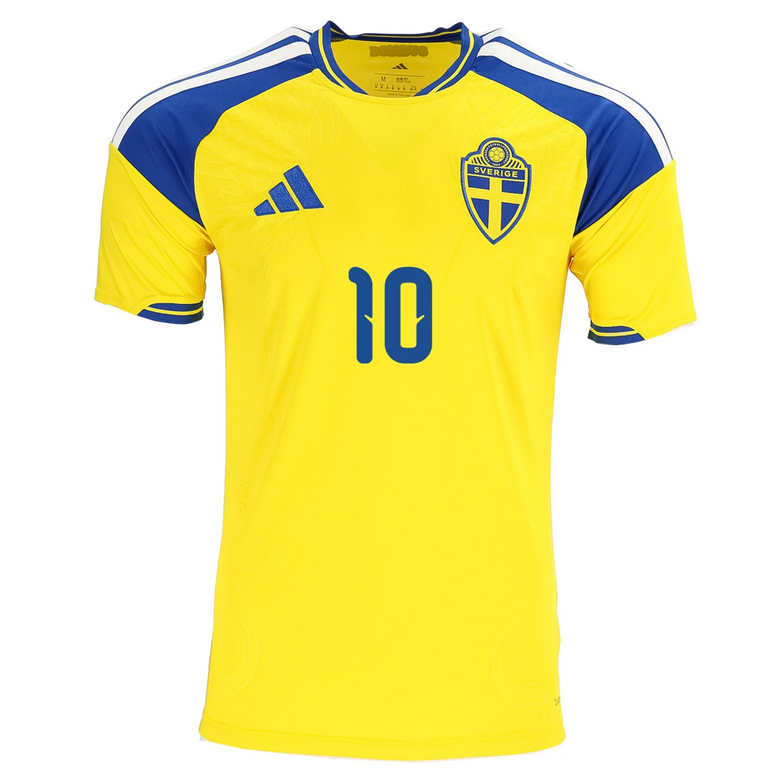 Sverige Hemmatröja VM 2026 Zlatan Ibrahimović 10 Herr Fotbollströja Sverige Hemmatröja VM 2026 Zlatan Ibrahimović 10 Herr Fotbollströja