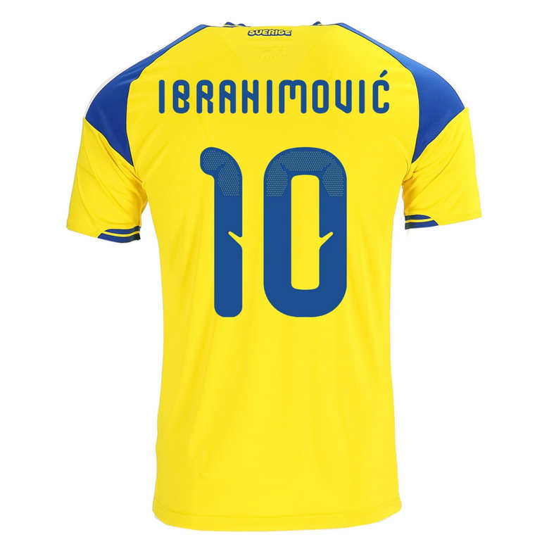 Sverige Hemmatröja VM 2026 Zlatan Ibrahimović 10 Herr Fotbollströja Sverige Hemmatröja VM 2026 Zlatan Ibrahimović 10 Herr Fotbollströja