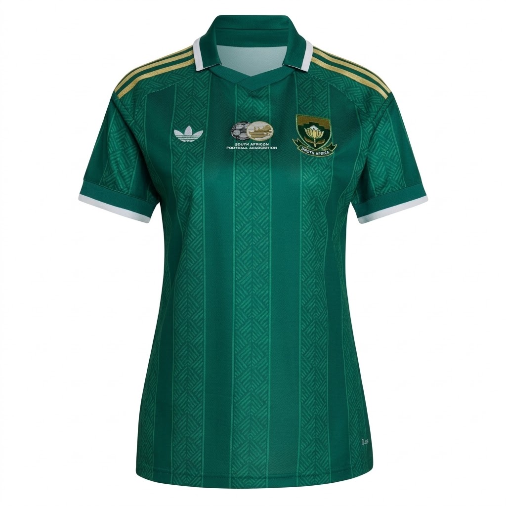 Sydafrika VM 2026 Bortatröja Dam Kortärmad Fotbollströja 1 Sydafrika VM 2026 Bortatröja Dam Kortärmad Fotbollströja