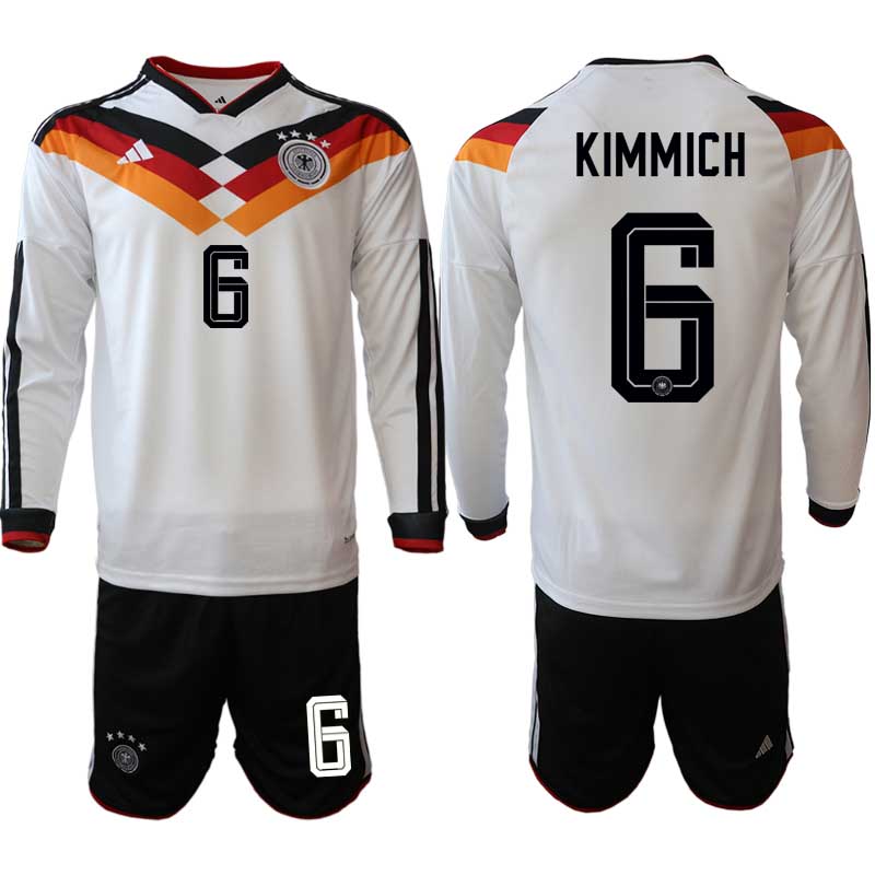 Tyskland Hemmaställ VM 2026 Joshua Kimmich 6 Herr Långärmad Fotbollskit (Tröja + Shorts) 1 Tyskland Hemmaställ VM 2026 Joshua Kimmich 6 Herr Långärmad Fotbollskit (Tröja + Shorts)