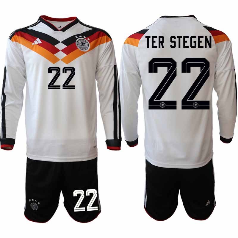 Tyskland Hemmaställ VM 2026 Marc-André ter Stegen 22 Herr Långärmad Fotbollskit (Tröja + Shorts) 1 Tyskland Hemmaställ VM 2026 Marc-André ter Stegen 22 Herr Långärmad Fotbollskit (Tröja + Shorts)