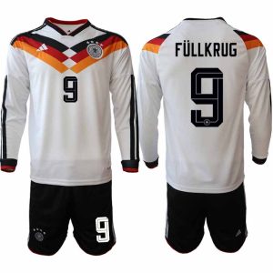 Tyskland Hemmaställ VM 2026 Niclas Füllkrug 9 Herr Långärmad Fotbollskit (Tröja + Shorts)