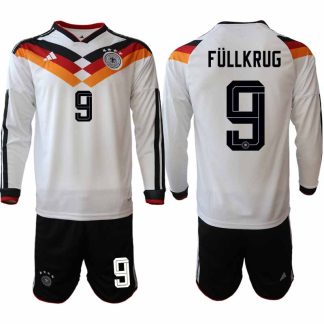 Tyskland Hemmaställ VM 2026 Niclas Füllkrug 9 Herr Långärmad Fotbollskit (Tröja + Shorts)