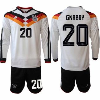 Tyskland Hemmaställ VM 2026 Serge Gnabry 20 Herr Långärmad Fotbollskit (Tröja + Shorts)