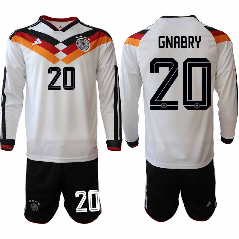 Tyskland Hemmaställ VM 2026 Serge Gnabry 20 Herr Långärmad Fotbollskit (Tröja + Shorts) 1 Tyskland Hemmaställ VM 2026 Serge Gnabry 20 Herr Långärmad Fotbollskit (Tröja + Shorts)