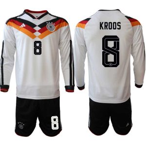 Tyskland Hemmaställ VM 2026 Toni Kroos 8 Herr Långärmad Fotbollskit (Tröja + Shorts)